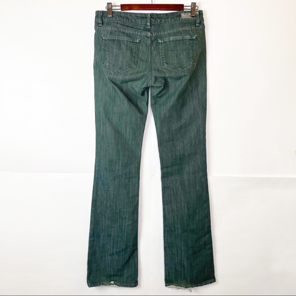 EUC Paige Olive Green Benedict Canyon Bootcut Jeans - Picture 4 of 10